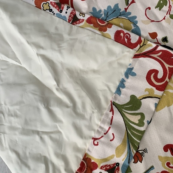 Set‎ of 4 Floral Patterned blackout curtains classic traditional red blue green - Picture 7 of 17